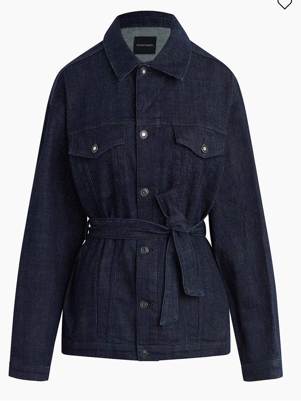 Favorite Daughter Women’s The Jane Denim Tie-Waist Trench Coat Size Medium